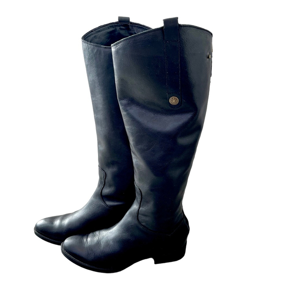 Sam Edelman Penny Riding Boots Black Leather Knee High Boots Women’s 6.5 / 36.5M - Picture 3 of 10